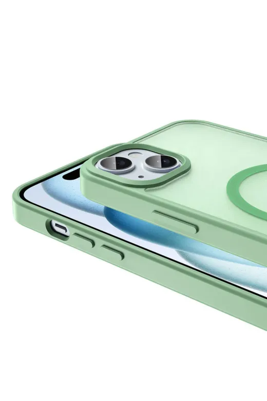 TCHS32368 Iphone 14 Plus Kılıf Magsafe Şarj Özellikli Mat Arka Yüzey Zore Sio Kapak-Lila