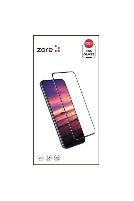 Techaks 56AÖ-8682314071062 Apple Iphone 12 Pro Max Ekran Koruyucu Darbeye Dayanıklı Eks Kırılmaz Cam Siyah