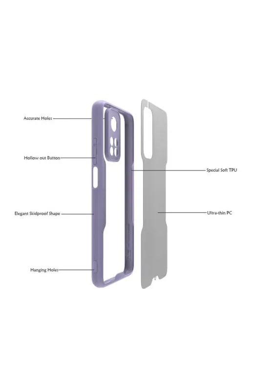 Techaks 56AÖ-8682314086974-205 Xiaomi Mi 10T Pro 5G Uyumlu Kılıf Kamera Korumalı Ultra İnce Arkası Buzlu Mat Renkli Silikon Parfe