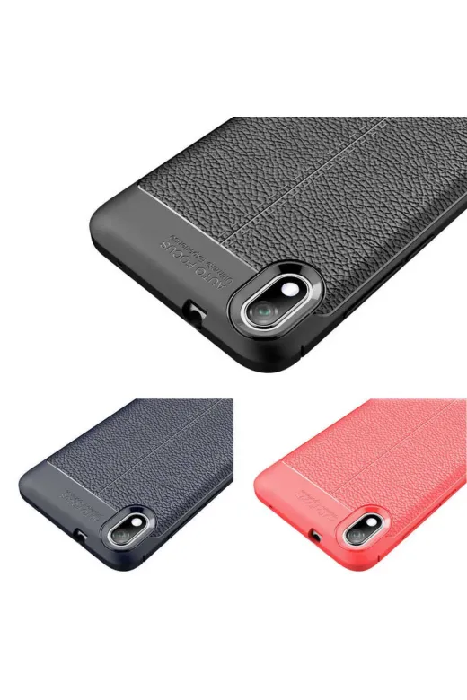 Techaks T15061-TCHS Redmi 7A Kılıf Zore Niss Silikon Kapak - Lacivert