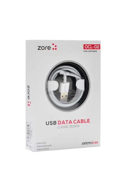 Techaks T15866-TCHS Beyaz Ocl-02 Lightning Usb Kablo-Zore