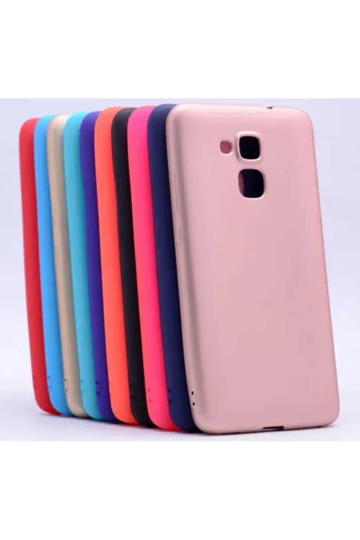 Techaks T1632-TCHS Huawei Honor Gt3 Kılıf Yumuşak Dokulu Renkli İnce Silikon Soft Kapak Premier - Siyah