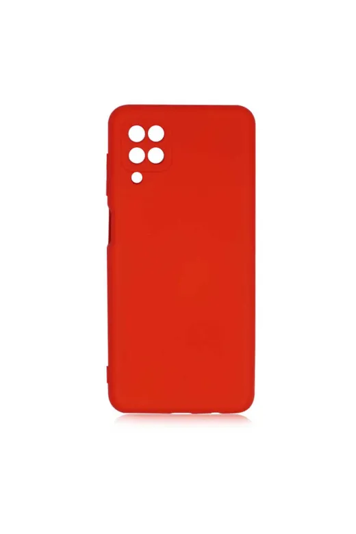 Techaks T17700-TCHS Galaxy A12 Kılıf Kamera Korumalı İçi Kadife Lansman Yumuşak Dokulu Kapak Mara - Kırmızı