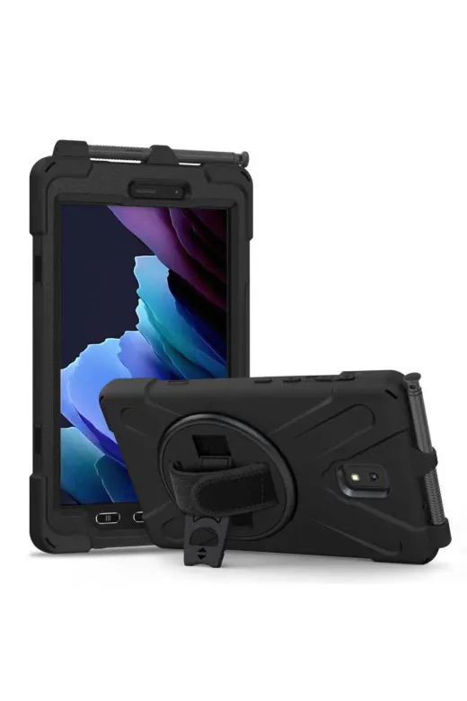 Techaks T18097-TCHS Galaxy Tab Active 3 T577 Zore Defender Tablet Silikon - Siyah