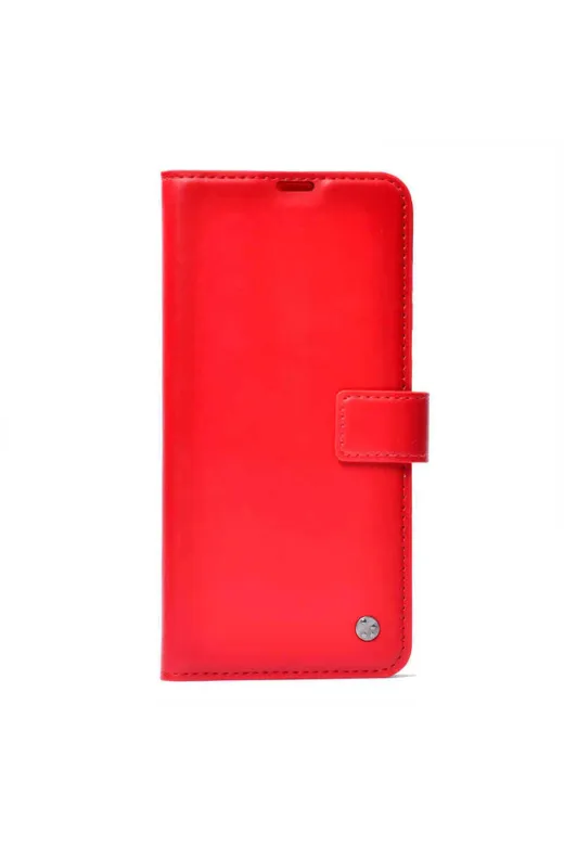 Techaks T19283-TCHS Galaxy M52 Kılıf Zore Kar Deluxe Kapaklı Kılıf - Kırmızı