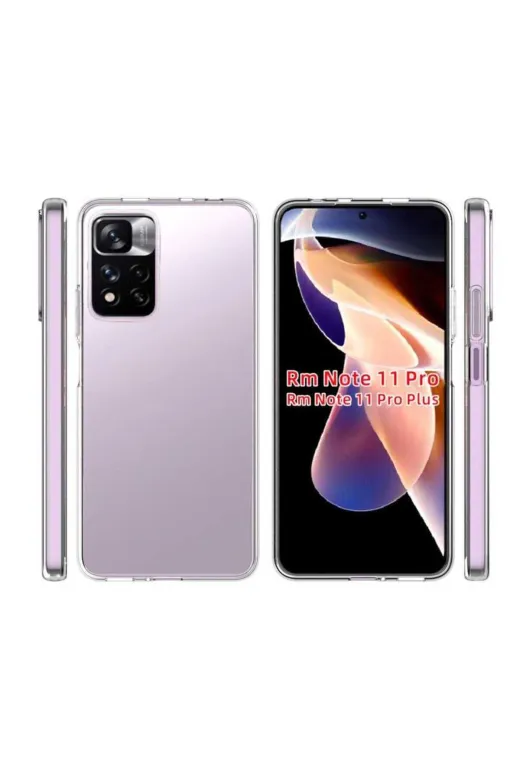 Techaks T20096-TCHS Redmi Note 11 Pro Plus 5G Kılıf Zore Süper Silikon Kapak - Renksiz