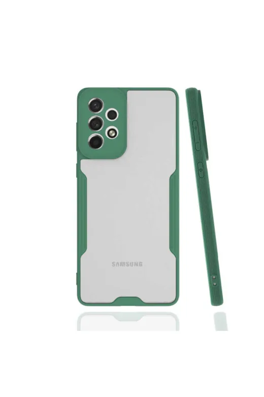 Techaks T20742-TCHS Galaxy A73 Kılıf Zore Parfe Kapak - Koyu Yeşil