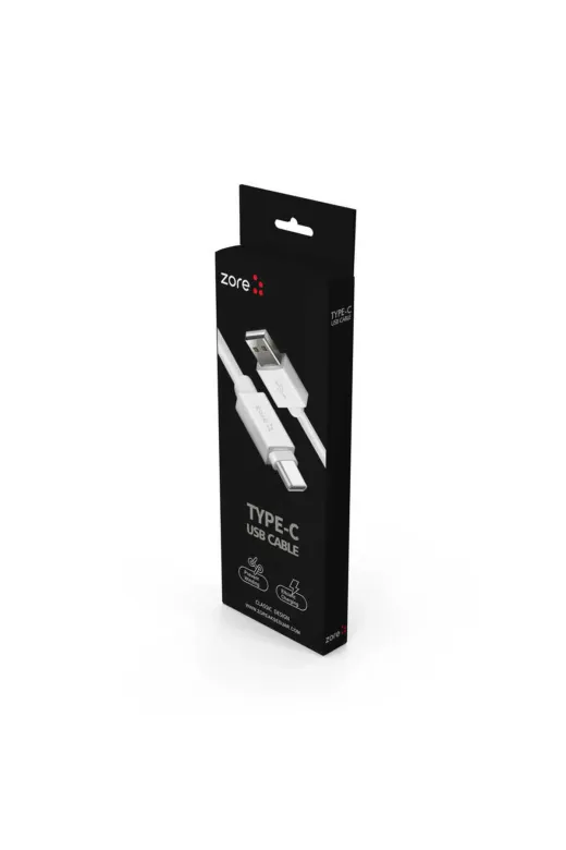 Techaks T21128-TCHS Beyaz Z-39 Type-C Kablo-Zore