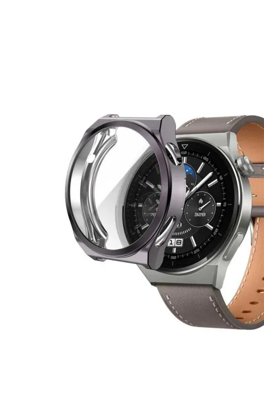 Techaks T23883-TCHS Huawei Watch Gt 3 Pro 43Mm Watch Gard 02 Koruyucu Silikon Tchs - Gri