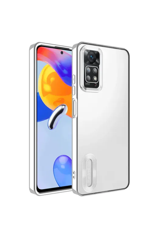 Techaks T25703-TCHS Redmi Note 11 Pro 5G Kılıf Kamera Korumalı Logo Gösteren Zore Omega Kapak - Derin Mor