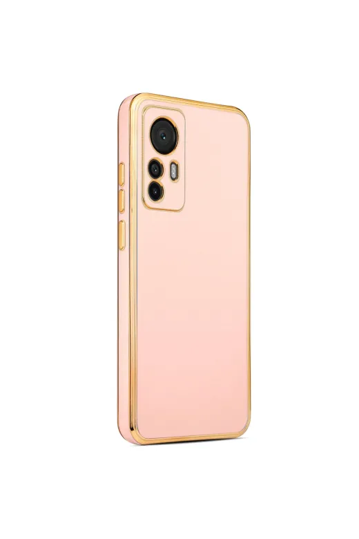 Techaks T25805-TCHS Mi 12T Pro Kılıf Zore Bark Kapak - Rose Gold