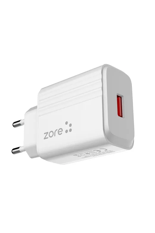 Techaks T28076-TCHS Beyaz Play Serisi Pl1 Type-C 2In1 Seyahat Şarj Aleti 12W-Zore