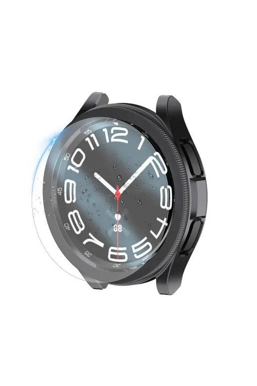 Techaks T29089-TCHS Galaxy Watch 6 Classic 47Mm Sert Pc Kasa Ve Ekran Koruyucu Watch Gard 29 Tchs - Beyaz