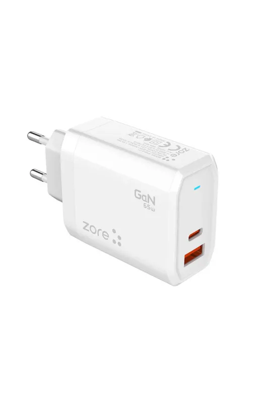 Techaks T31587-TCHS Always-01 Gan Tech Type-C Pd4.0 Usb-A Qc3.0 Hızlı Şarj Özellikli Seyahat Şarj Başlığı 65W - Bey