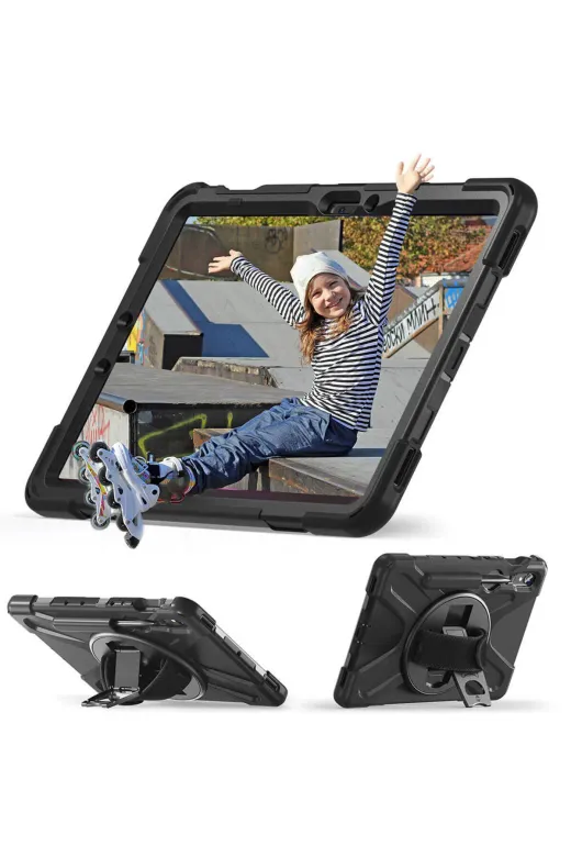 Techaks T31890-TCHS Galaxy Tab S9 Fe Zore Defender Tablet Silikon - Siyah