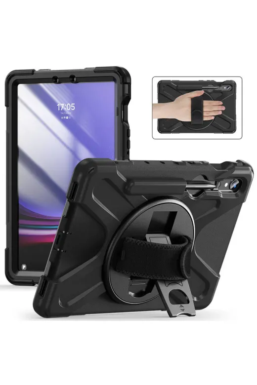 Techaks T31890-TCHS Galaxy Tab S9 Fe Zore Defender Tablet Silikon - Siyah