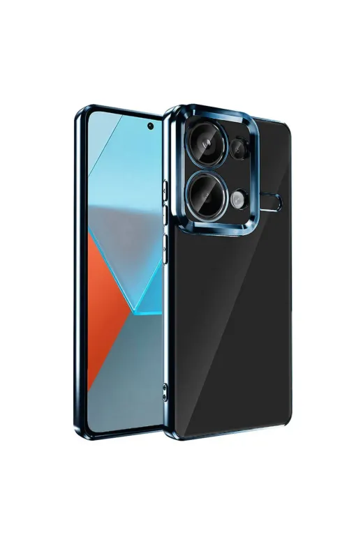Techaks T32066-TCHS Redmi Note 13 Pro 4G Kılıf Kamera Lens Korumalı Kenarları Renkli Logo Gösteren Omega Kapak - Lila