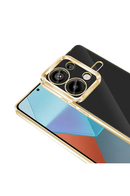Techaks T32066-TCHS Redmi Note 13 Pro 4G Kılıf Kamera Lens Korumalı Kenarları Renkli Logo Gösteren Omega Kapak - Lila