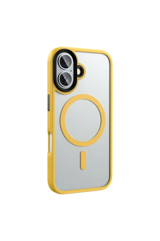 Techaks T33215-TCHS Iphone 16 Kılıf Mat Arka Yüzey Wireless Şarj Özellikli Zore Flet Magsafe Kapak - Desert Titanyum