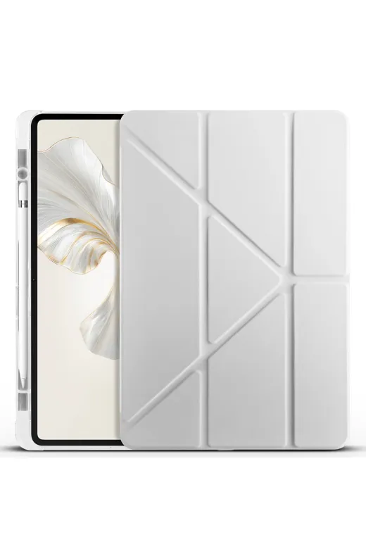 Techaks T35609-TCHS Honor Pad 9 Kılıf Tchs Tri Folding Kalem Bölmeli Standlı Kılıf - Gri