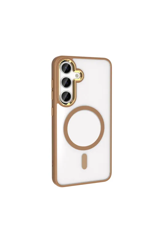 Techaks T35622-TCHS Galaxy S25 Plus Kılıf M-Safe Şarj Özellikli Tchs Krom M-Safe Silikon Kapak - Lacivert