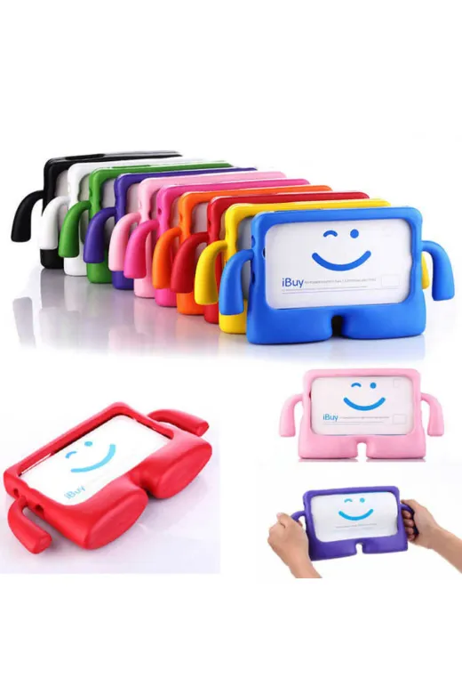 Techaks T36450-TCHS Ipad Air 11 2025 M3 Çocuklar İçin Tutamaçlı Yumuşak Standlı Tablet Kılıf - Turuncu