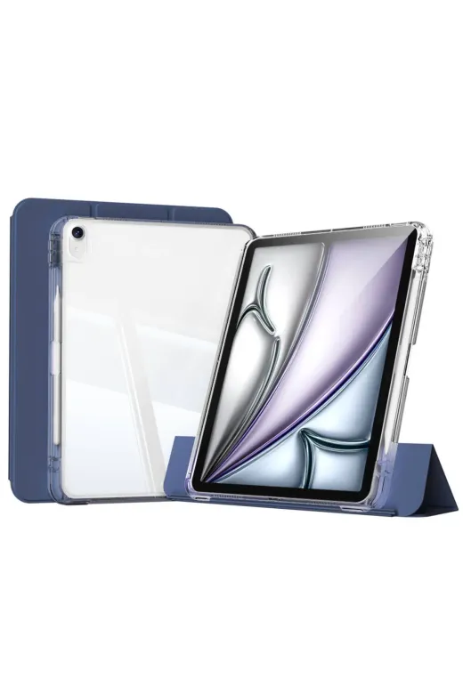Techaks T36461-TCHS Ipad Air 11 2025 M3 Kılıf Magnetik Ayrılabilen Airbagli Sliding Tablet Kılıfı - Lacivert