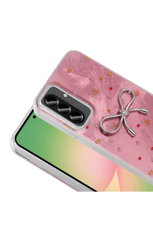 Techaks T36572-TCHS Galaxy A36 Kılıf Kamera Korumalı Figürlü Ponti Esnek Silikon Kapak - Beyaz