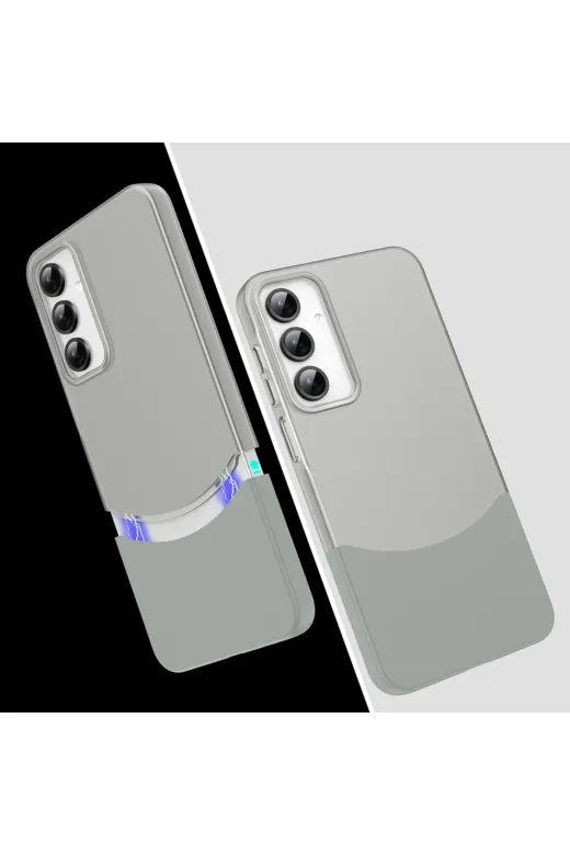 Techaks T37169-TCHS Galaxy A16 Kılıf Mıknatıslı Tchs Duble Kapak - Gri