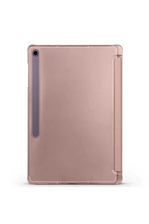 Techaks T37677-TCHS Galaxy Tab S10 Fe Plus Tchs Smart Cover Kalem Bölmeli Standlı 1-1 Kılıf - Pembe