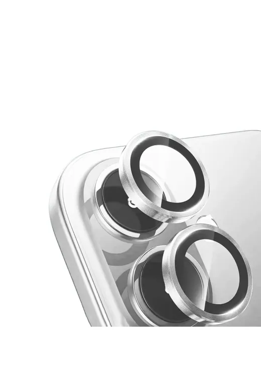 Techaks T38299-TCHS Iphone 16 Plus Tchs Mikro Kamera Lens Koruyucu - Gümüş
