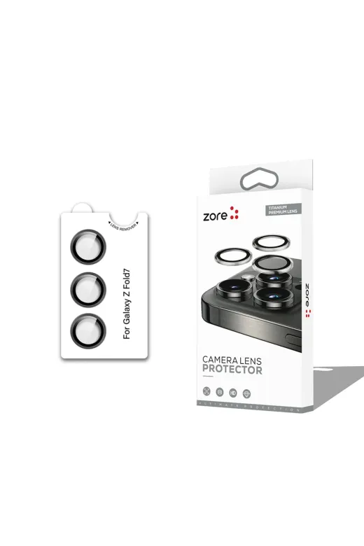Techaks T38742-TCHS Galaxy Z Fold 7 Zore Cl-12 Premium Safir Parmak İzi Bırakmayan Anti-Reflective Kamera Lens Koruyucu