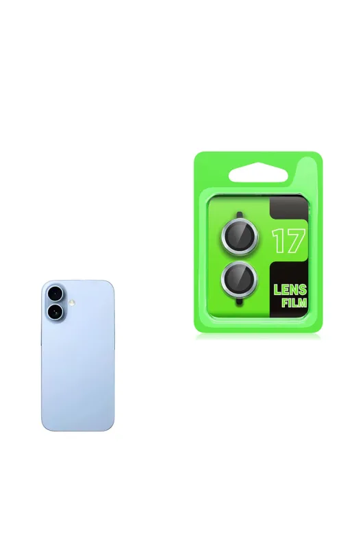 Techaks T38744-TCHS Iphone 17 Zore Cl-07 Kamera Lens Koruyucu - Açık Mavi