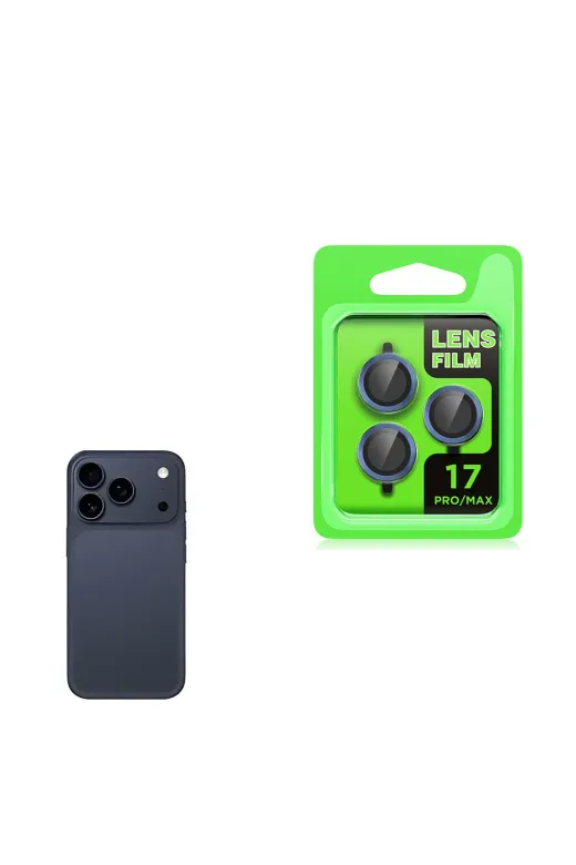 Techaks T38747-TCHS Iphone 17 Pro Max Zore Cl-07 Kamera Lens Koruyucu - Lacivert