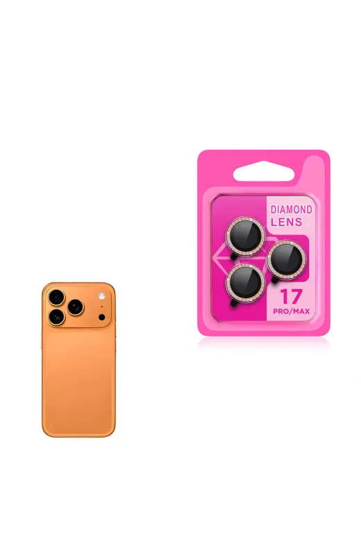 Techaks T38750-TCHS Iphone 17 Pro Zore Cl-06 Kamera Lens Koruyucu - Turuncu