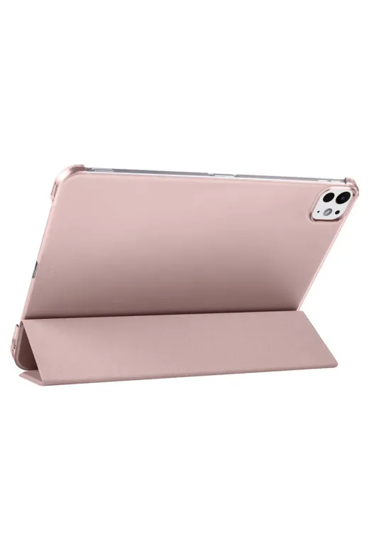 Techaks T39989-TCHS Ipad Pro 11 2025 M5 Zore Smart Cover Kalem Bölmeli Standlı 1-1 Kılıf - Gold
