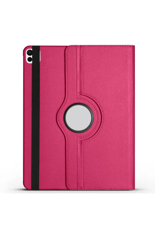 Techaks T40022-TCHS Ipad Pro 13 2025 M5 Zore Dönebilen Standlı Kılıf - Pembe Koyu