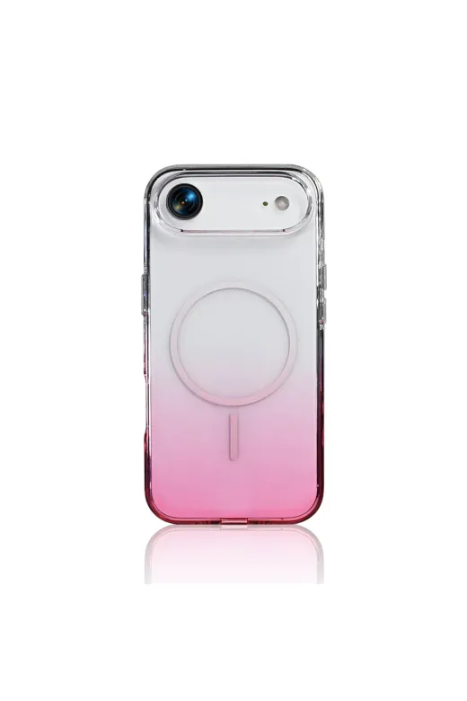 Techaks T40059-TCHS Iphone 17 Air Kılıf M-Safe Şarj Özellikli Zore Septik Silikon Kapak - Pembe