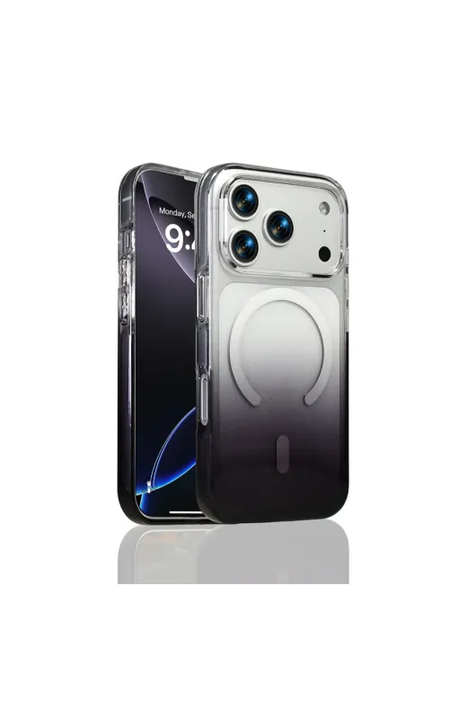 Techaks T40060-TCHS Iphone 17 Pro Kılıf M-Safe Şarj Özellikli Zore Septik Silikon Kapak - Turuncu