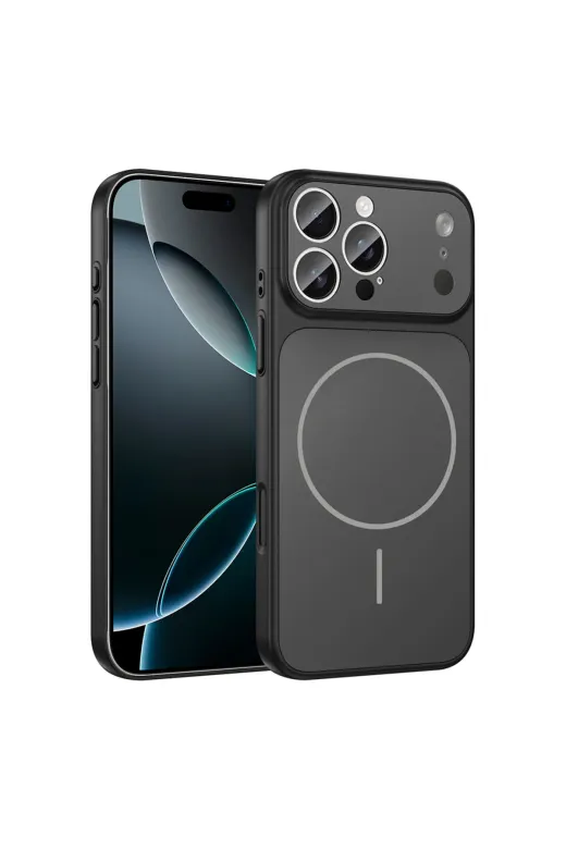 Techaks T40153-TCHS Iphone 14 Pro Kılıf Tchs M-Safe Şarj Özellikli Kamera Korumalı Formen Kapak - Gri