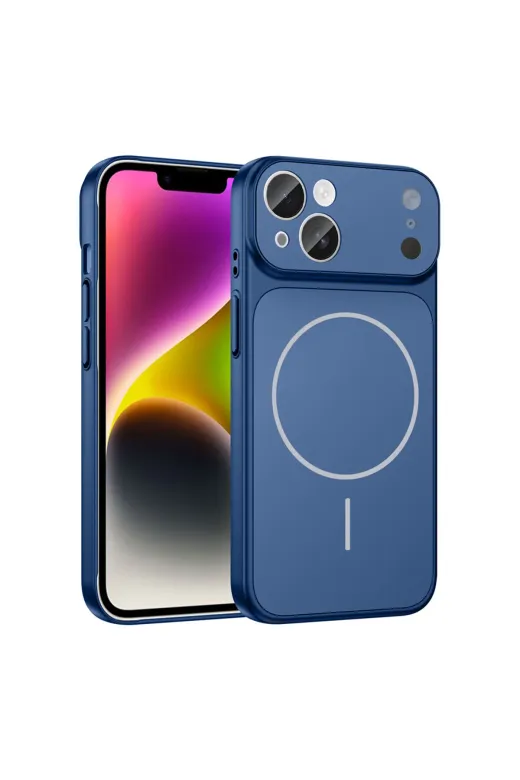 Techaks T40154-TCHS Iphone 15 Kılıf Tchs M-Safe Şarj Özellikli Kamera Korumalı Formen Kapak - Gri