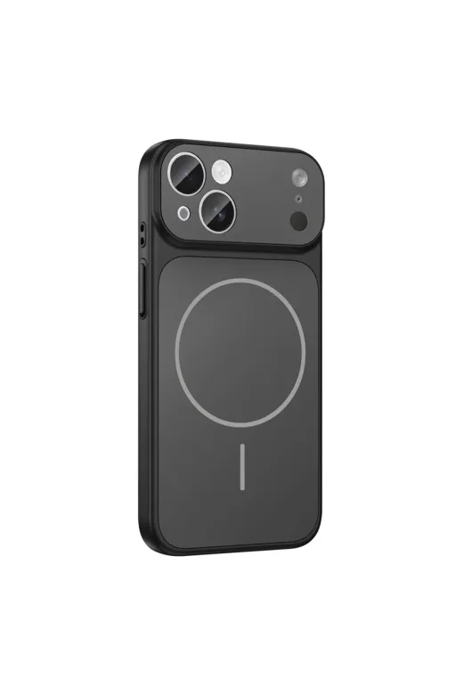 Techaks T40154-TCHS Iphone 15 Kılıf Tchs M-Safe Şarj Özellikli Kamera Korumalı Formen Kapak - Gri