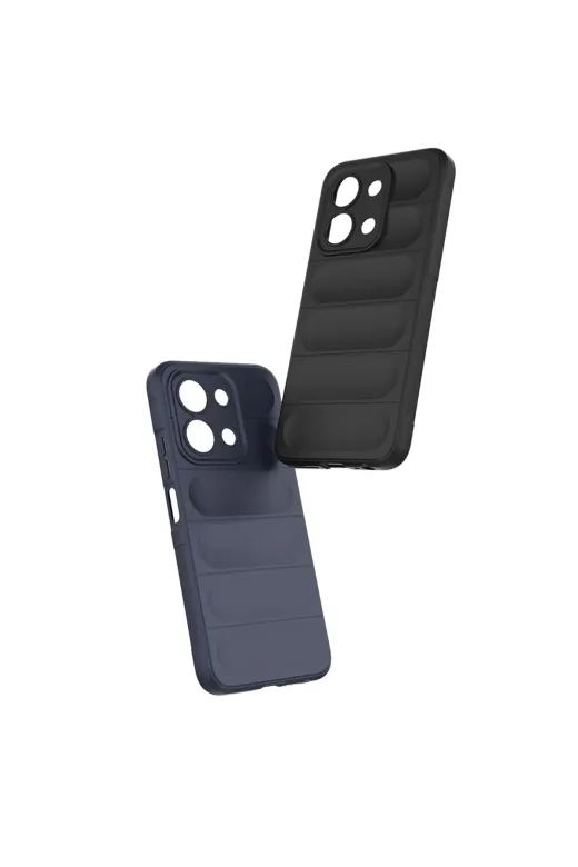 Techaks T40179-TCHS Redmi 15C 4G Kılıf Esnek Tpu Oyuklu Arka Yüzey Tasarımlı Tchs Etnik Silikon Kapak - Koyu Yeşil