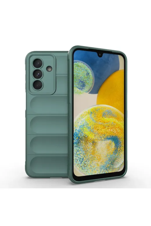 Techaks T40438-TCHS Galaxy A26 Kılıf Esnek Tpu Oyuklu Arka Yüzey Tasarımlı Tchs Etnik Silikon Kapak - Lacivert