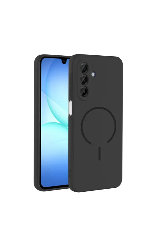 Techaks T40454-TCHS Galaxy A16 Kılıf M-Safe Şarj Özellikli Tchs Meta Kapak - Siyah