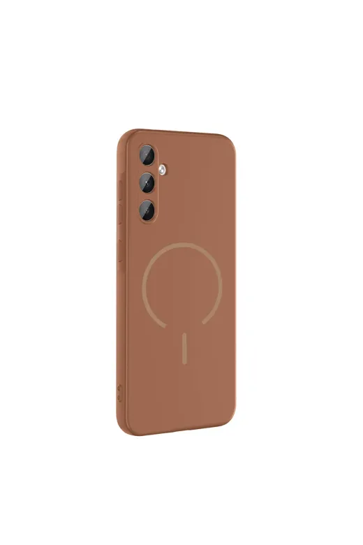 Techaks T40455-TCHS Galaxy A55 Kılıf M-Safe Şarj Özellikli Tchs Meta Kapak - Titanyum-Gri