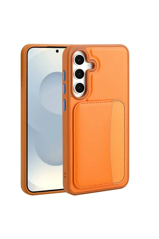 Techaks T40467-TCHS Galaxy A36 Kılıf Kartlıklı Tchs X-Kart Silikon Kapak - Koyu Gri