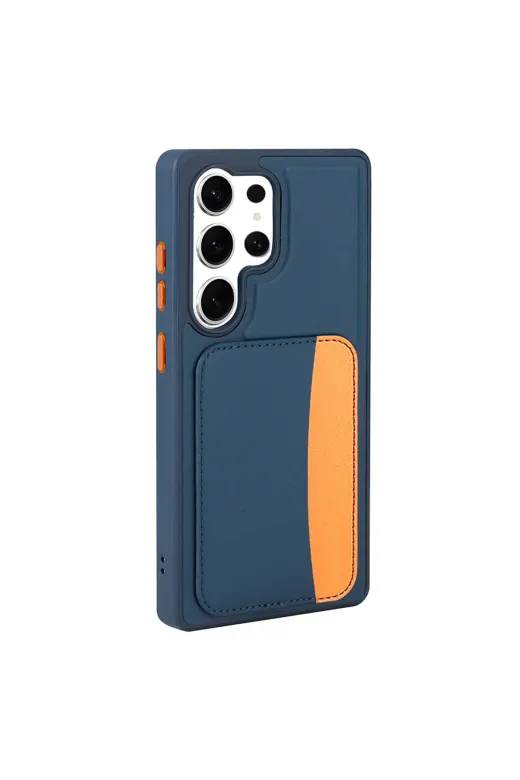 Techaks T40470-TCHS Galaxy S25 Ultra Kılıf Kartlıklı Tchs X-Kart Silikon Kapak - Kahverengi