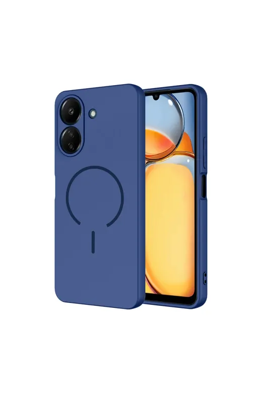 Techaks T40530-TCHS Redmi 13C Kılıf M-Safe Şarj Özellikli Tchs Meta Kapak - Titanyum-Gri