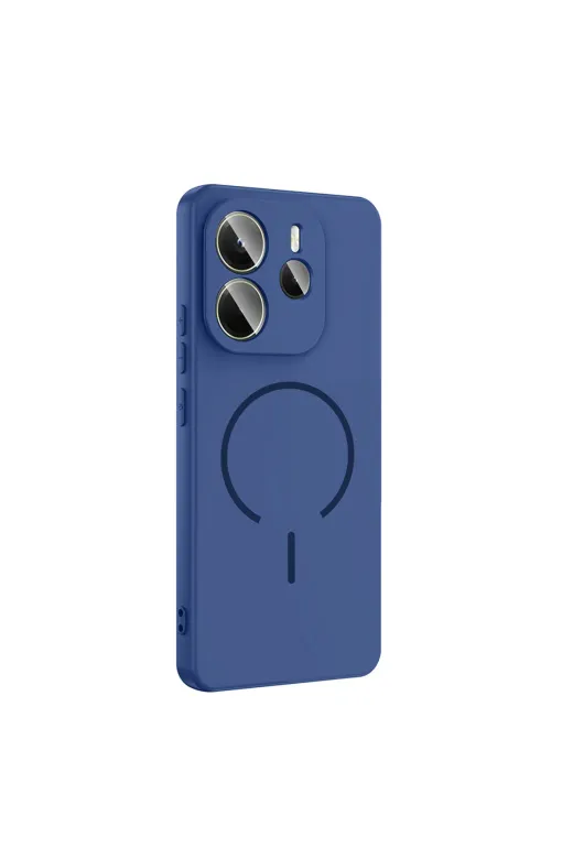 Techaks T40536-TCHS Redmi Note 14 4G Kılıf M-Safe Şarj Özellikli Tchs Meta Kapak - Titanyum-Gri